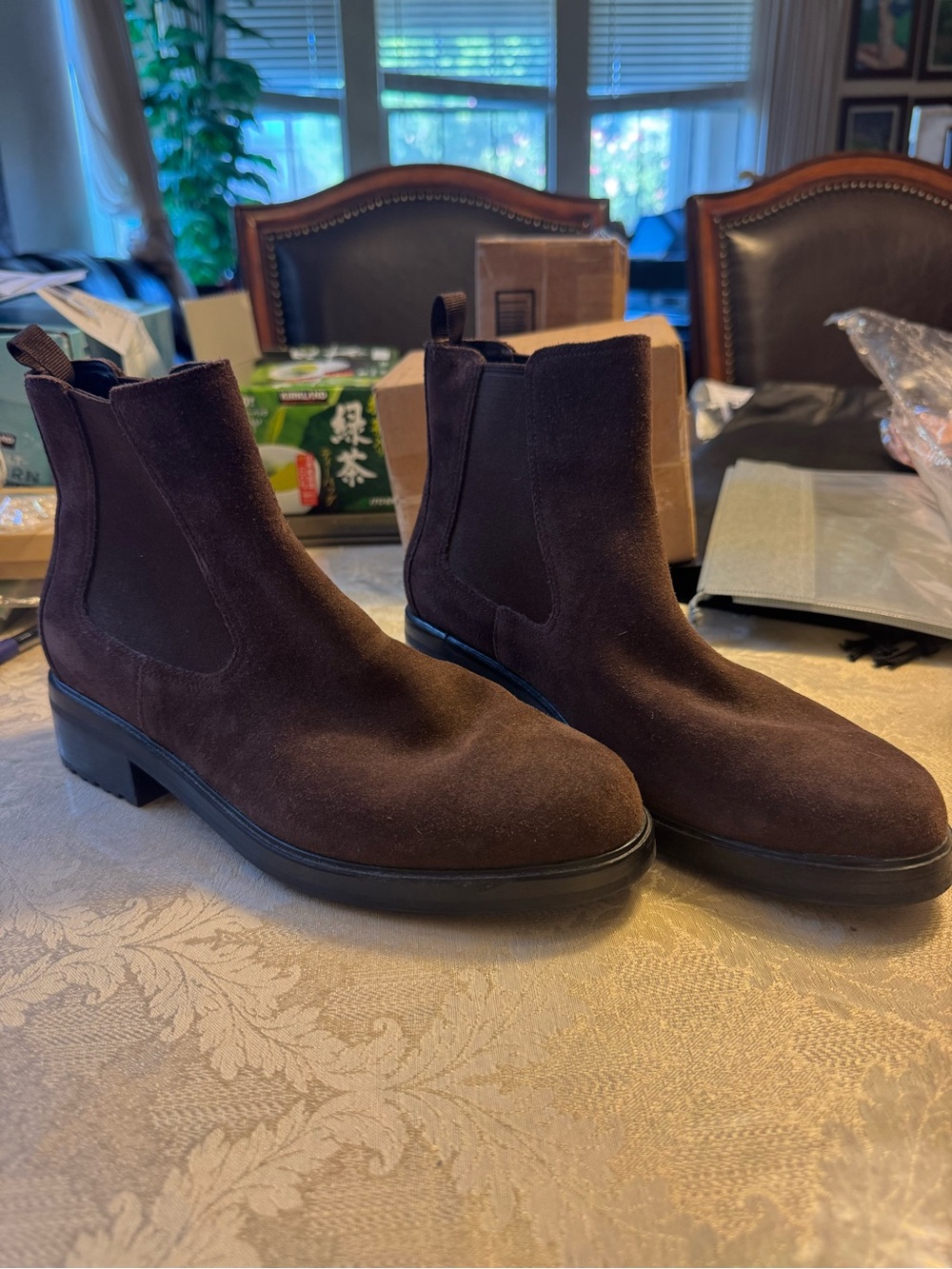 Everlane Brown Suede Lug Sole Chelsea Boots Size 9.5